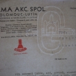 Chema akc. spol. Olomouc - Lutn - firemn papr 15. z. 1939